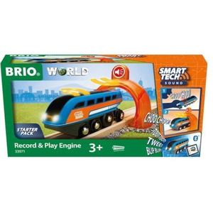 Brio World - 33971 - Smart Tech Sound Voice Recorder Locomotief - STEM Smart Electric Train - Voor houten treincircuit - Speelgoed voor jongens en meisjes vanaf 3 jaar