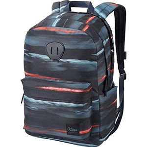 Nitro Urban Plus, Old School Daypack met extra gevoerd laptopvak, urban streetpack, dagelijkse rugzak, schoolrugzak, schooltas met zijvak voor flessen in de fles, Acid Dawn