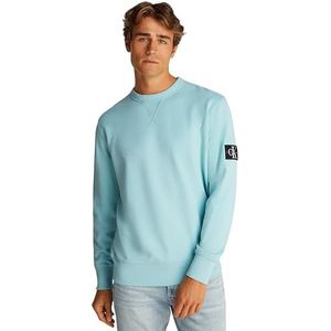 Calvin Klein Jeans heren Sweatshirts Badge Crew Neck J30j323426, Groen (verse munt), XXS