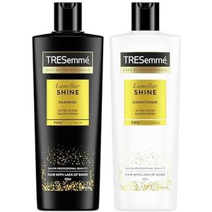 Tresemme Shampoo en Conditioner Lamellar Shine haarverzorgingspakket voor een salonfinish vol glans met gepatenteerde Lamellar-technologie 400 ml + 400 ml