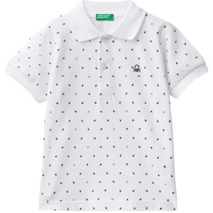 United Colors of Benetton Poloshirt voor kinderen en jongeren, optisch wit 63k, 1 jaar