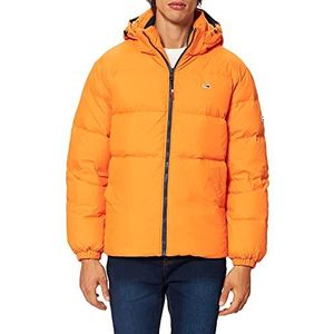 Tommy Jeans TJM Essential donsjack voor heren, Magnetisch Oranje, M