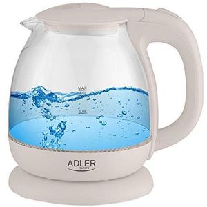 Adler Glazen1.0L waterkoker ADLER AD-1283C - Waterkoker - Bruin