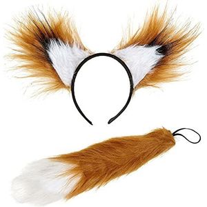 Widmann 10017 - verkleedset vos, haarband met oren en staart, themafeest, carnaval