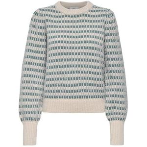 Jacqueline de Yong - Jdysigrid Life On Puff Pull Knt - Trui - Cement/aw. Sea Pine