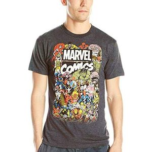 Marvel Heren Avengers Comics Crew T-shirt, Char Htr, S