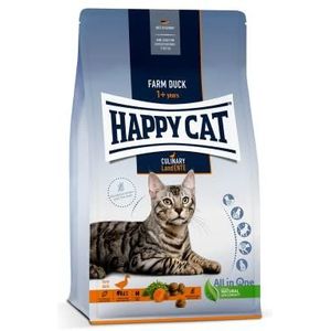 Happy Cat 70566 - Culinary Adult Land Eend - droogvoer voor volwassen katten en kater - 1,3 kg inhoud
