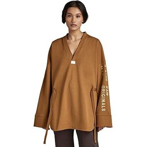 G-STAR RAW Dames Sleeve Size Oversized Sweater, Bruin (Oxide ocre D163-1329), XS