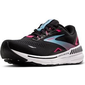 Brooks Adrenaline GTS 23 GTX damessneakers, 37,5 EU, Black Knockout Pink Aqua, 37.5 EU