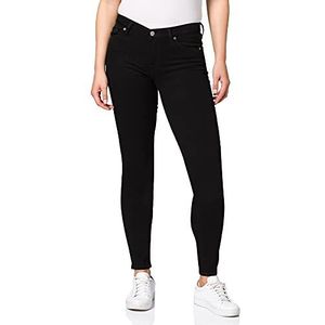 7 For All Mankind Dames The Skinny Rinsed Black Jeans, zwart, 24W x 30L
