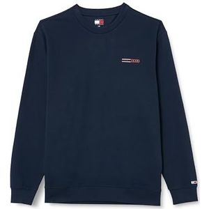 Tommy Jeans Heren TJM REG ENTRY GRAPHIC CREW EXT Pullover Sweatshirt, Blauw, XXL, Blauw (Donker Nacht Marine), XXL