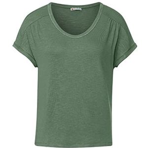 Street One Dames A318477 vlamgaren T-shirt, Novel Green, 38, nieuw groen, 38
