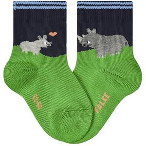 FALKE Uniseks-baby Sokken Rhino Love B SO Katoen Gedessineerd 1 Paar, Blauw (Space Blue 6116), 74-80