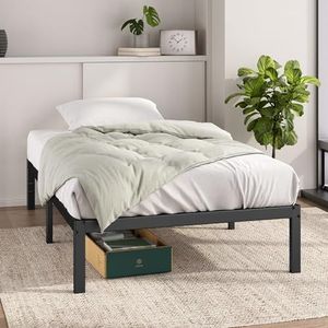 Zinus Elias Metalen platform-bedframe, 36 cm hoog, compatibel met het hoofdeinde, stalen steun, eenvoudige montage