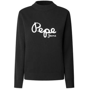 Pepe Jeans Dames W Intarsia Sweater Knitwear, Blauw (Navy), XL, Blauw (marine), XL