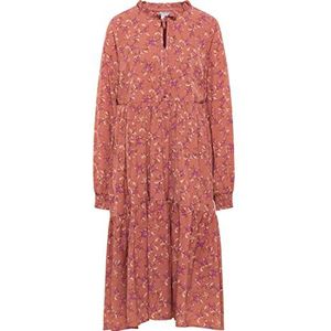 LEOMIA Dames blousejurk 10521947-LE02, roze meerkleurig, XXL, Roze, meerkleurig., XXL