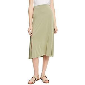 ESPRIT Met Tencel™: midirok met sleuven, licht kaki, S