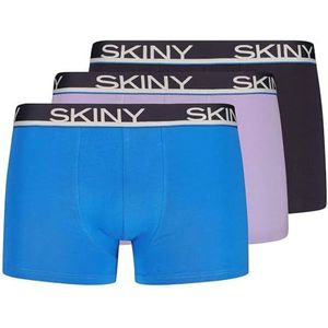 Skiny Heren Cotton Multipack boxershorts, sonicblue selection, Regular (3-pack), Sonicblue Selection, XXL