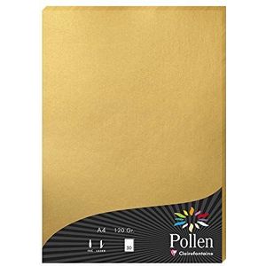 Clairefontaine 4200C verpakking met 50 vellen pollen, DIN A4, 210 x 297 mm, 120g, goud