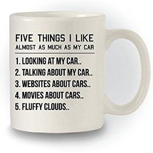Leuk cadeau""vijf dingen die ich wie Fast wie vielel, als My 'Auto' funny mok