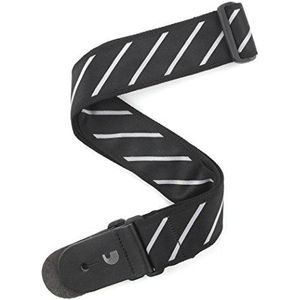 Planet Waves T20W1409 2-Inch Tie Stripes Gitaarband - Zwart/Grijs