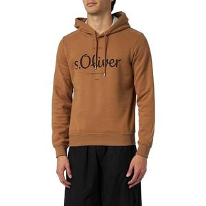 s.Oliver Sales GmbH & Co. KG/s.Oliver Heren logo-sweatshirt met capuchon logo-sweatshirt met capuchon, bruin, S