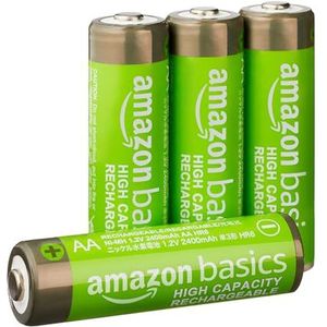 Amazon Basics Oplaadbare NiMH AA-Batterijen 2400 Mah, 4 Stuks