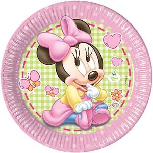 Unique Party 71988-23 cm Baby Minnie Mouse Party Borden, Pack van 8