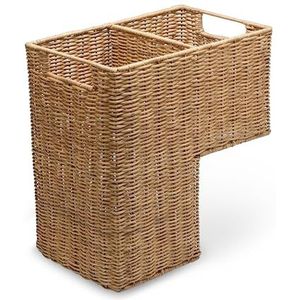 KOUBOO Rieten trapmand, natuurlijke kleur, rotan, 38,1 x 24,13 x 40,01 cm