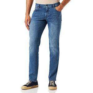 bugatti Heren Jeans Power Stretch Slim Jeans Denim, blauw, 36W x 30L