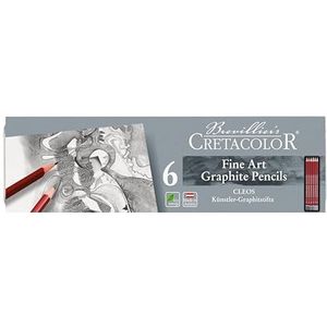 Cretacolor CLEOS Fine Art Graphite | onbreekbare grafietpotloden | 6-delig