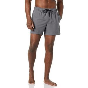 Amazon Essentials heren Zwembroek van 13cm met Gaasvoering, Boardshorts, Badpak voor Zwemmen en op het Strand, Charcoal, 32