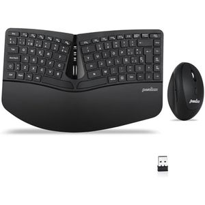 Perixx - Periduo-606 - Toetsenbordset - Ergonomisch - Draadloze Verticale Muis - QWERTY Spaans