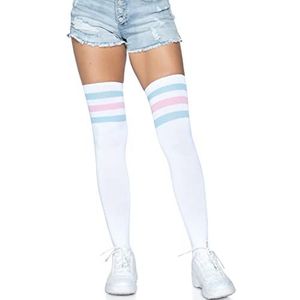 Leg Avenue Dames Atlete Dijen Hi W/ 3 Streep Top Panty, Roze/Blauw, One Size