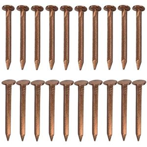 cyclingcolors 20 spijkers van koper voor montage van hout, nautisch, doe-het-zelf, decoratie voor meubels, bevestiging, 2 x 25 mm
