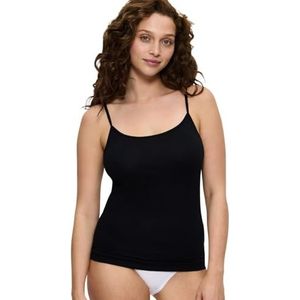 Triumph Sense of Cotton Spaghetti Top Black, zwart, 36