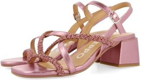 Gioseppo - 72063 - Hakken Sandalen - Fuchsia - Met Bandjes en Strass Details