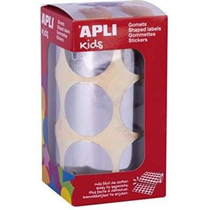 APLI Kids 18482 - Rolronde elastiekjes Ø33 mm metallic zilver