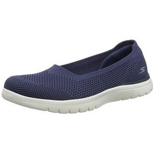 Skechers Dames go Flex Wonderous Pumps, Navy Textiel Trim, 36 EU