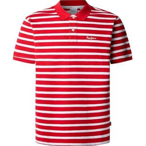Pepe Jeans - PM542241 - Polo - Rood - Katoen - Korte Mouwen - Casual
