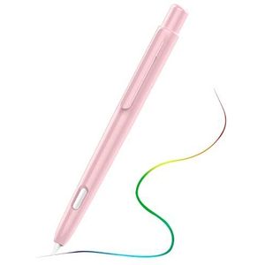 MoKo Holder Case Compatible with Apple Pencil 2nd Generation, Retractable Protective Apple Pencil Cover with Sturdy Clip, Hard PC Apple Pencil Case, Support Double-Tap,Light Pink