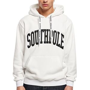 Southpole College Hoody Sweatshirt voor heren, wit, M