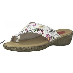 Jana 8-8-27111-28-149 Sandalen voor dames, Witte bloem, 40 EU Weit