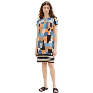 TOM TAILOR Dames 1037935 jurk, 31817-Abstract Retro Shapes Design, 44, 31817 - Abstract Retro Shapes Design, 44