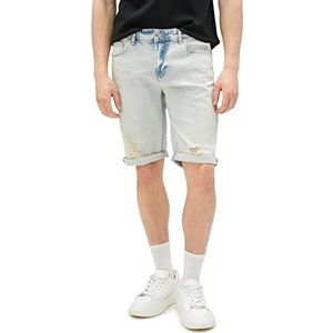 Koton Heren Bermuda Denim Shorts Folded Leg Katoen Pocket Gedetailleerd, Light Indigo (600), 34