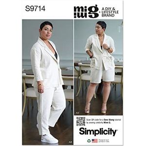 SIMPLICITY SS9714K5 Misses' jas, broek en shorts van Mimi G Style K5 (8-10-12-14-16)