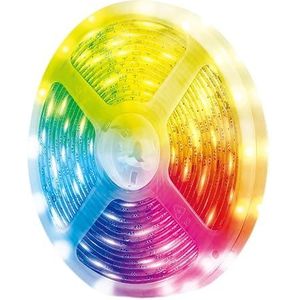 LogiLink SH0128 - Wi-Fi Smart Home RGB+CCT-ledstrip, zelfklevend, 400 lm, compatibel met Tuya, ondersteunt Amazon Alexa en Google Home, 5 m