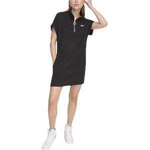 DKNY Casual damesjurk met metallic bubble logo, zwart/zilver, S