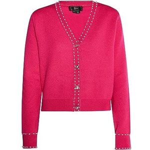 faina Gebreid vest met parels dames 11028903, roze, M/L