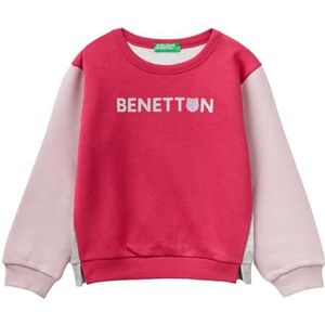 United Colors of Benetton Sweatshirt met capuchon voor meisjes en meisjes, Color Block 902, 110 cm